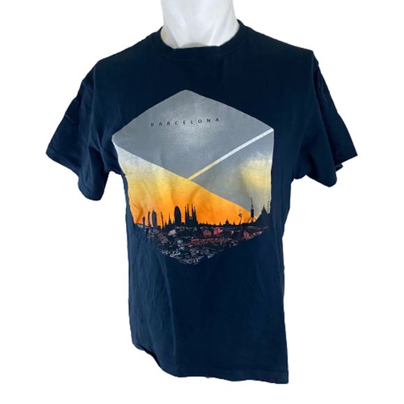 Safon Barcelona Spain T-shirt Black Made in Spain - Picture 1 of 9